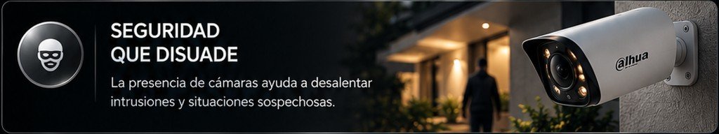Seguridad que disuade. La presencia de cámaras ayuda a desalentar intrusiones y situaciones sospechosas.