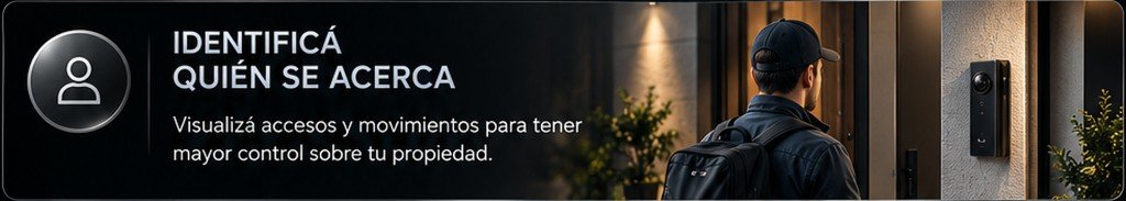 Identificá quién se acerca. Visualizá accesos y movimientos para tener mayor control sobre tu propiedad.