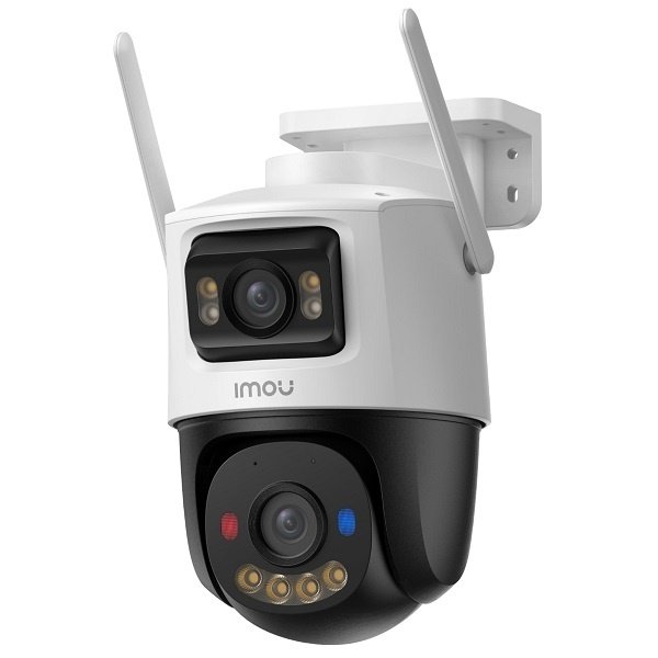 Cámara motorizada disuasiva de exterior dual de 4MP